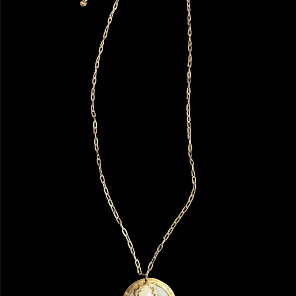 Stella & Dot Gold-Tone Coin Pendant Necklace